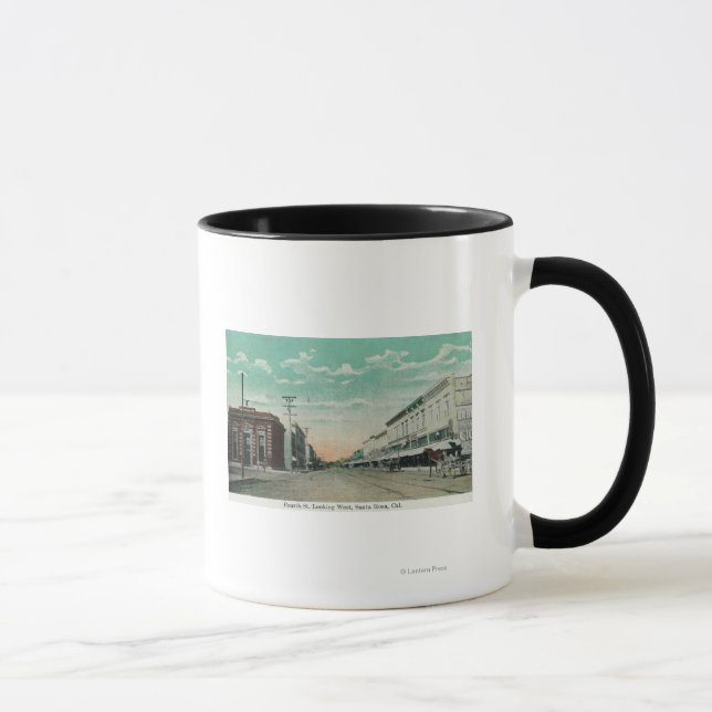 Taza Western View from Fourth StreetSanta Rosa, CA (Derecha)
