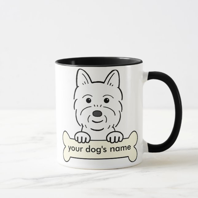 Taza Westie personalizado (Derecha)