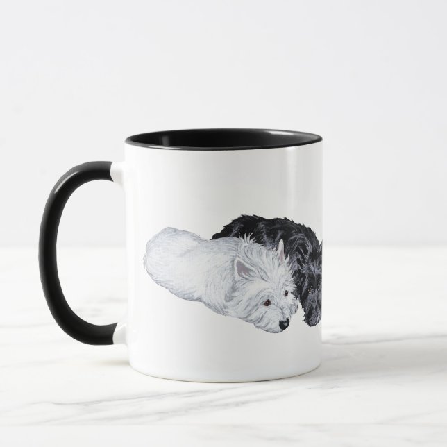 Taza Westie & Scottie a la facilidad (Izquierda)