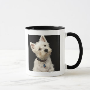 Taza Westie (terrier del oeste de la montaña) con el