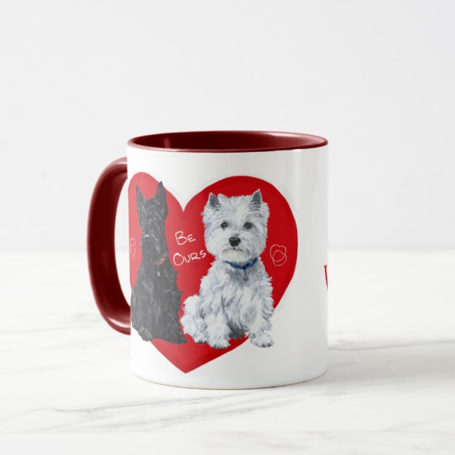 Taza Westie y Scottie Valentine (Anverso izquierdo)