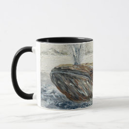 Taza Whale Riders Whimsical Whale and Penguin Ocean