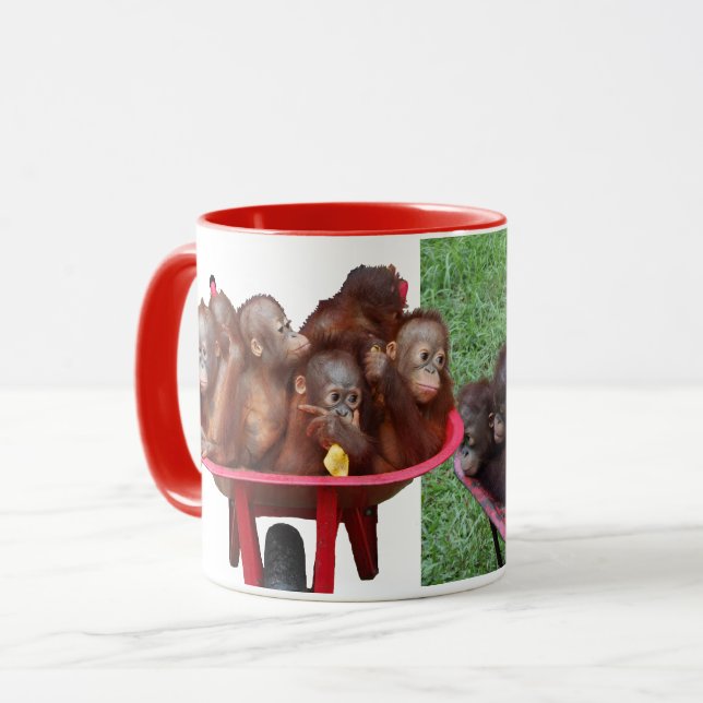 Taza Wheelbarrow Orangutans (Anverso izquierdo)