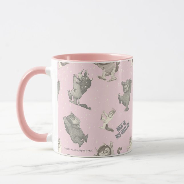 Taza Where the Wild Things Are Pink Star Pattern (Izquierda)