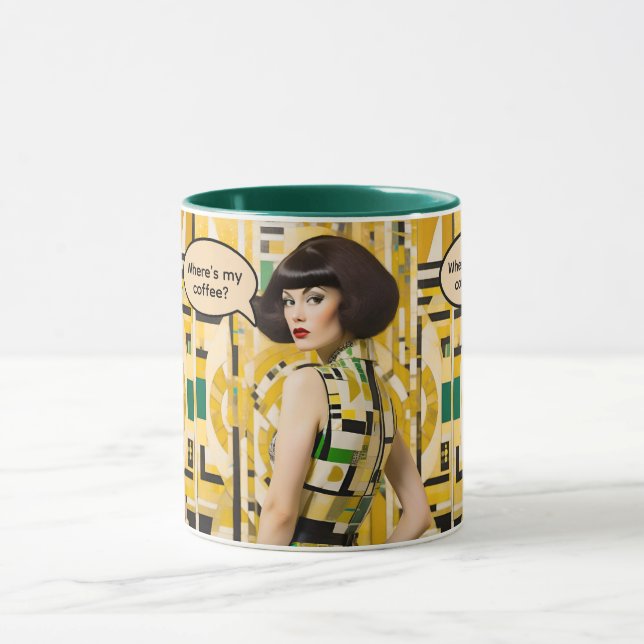 Taza Where's My Coffee Retro Beauty 60s coffee mug (Centro)