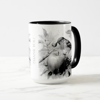 Taza Whimsical Bird & Apple Delight
