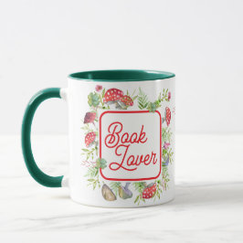Taza Whimsical Book Lover Mushroom Coffee
