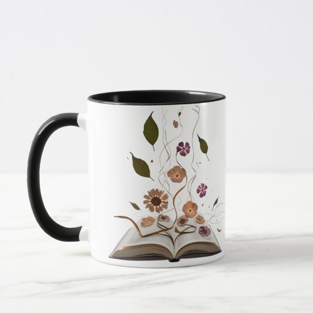 Taza Whimsical Bookish Combo Mug – Aesthetic Kitten (Izquierda)