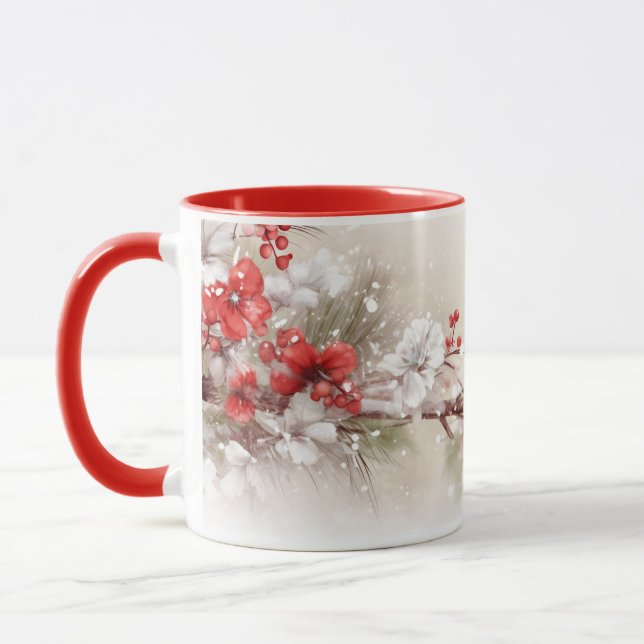 Taza Whimsical Cardinal Christmas Mug (Izquierda)
