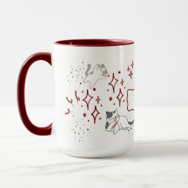 Taza Whimsical Cat Custom Name