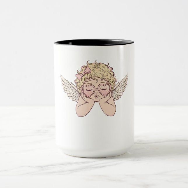 Taza Whimsical Dreamscape Cherub with Hear (Centro)