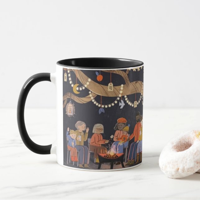 Taza Whimsical Family Campfire – Kind Ones Cozy Moments (Con donut)
