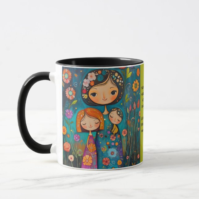 Taza Whimsical Motherhood Mug con cita Inspiradora (Izquierda)