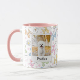 Taza  Whimsical Pastel Custom Photo Poodle Throw Pillow
