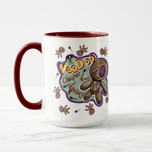 Taza Whimsical Voodoo Doll Mug (Izquierda)