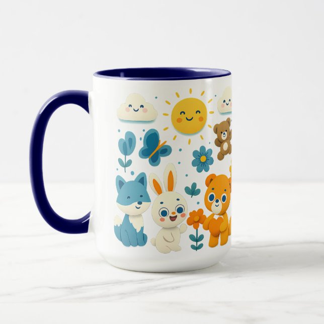 Taza Whimsical Woodland Friends Ceramic Mug (Izquierda)