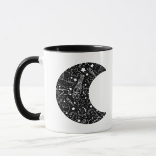 Taza Whimsigoth Witch Moon Wicca Kawaii Gótico Tattoo A