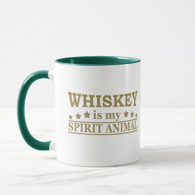 Taza Whiskey es mi espíritu, el alcohol divertido (Izquierda)