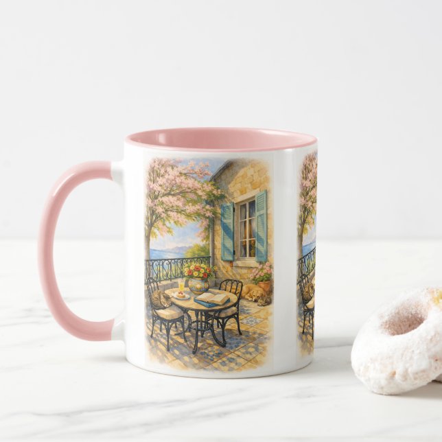 Taza Whispers of Sage  Vintage Sealife   (Con donut)