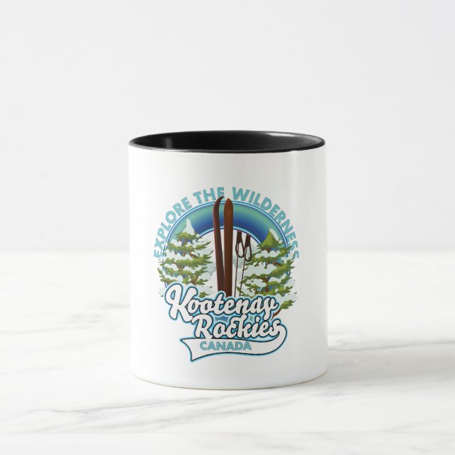 Taza Whistler Canada, explora el área silvestre, logoti (Centro)