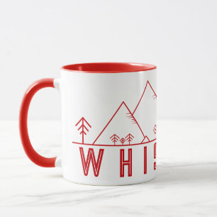 Taza Whistler Columbia Británica Canadá Minimalista