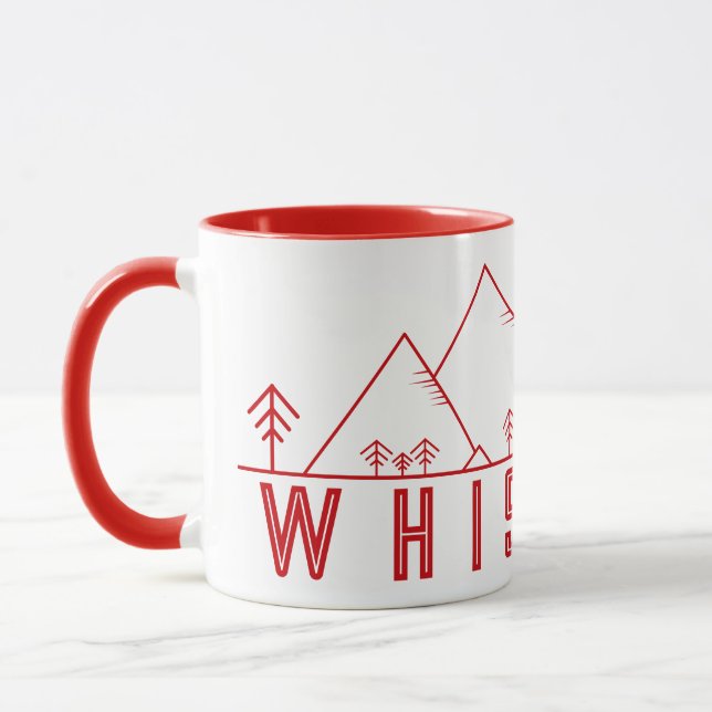 Taza Whistler Columbia Británica Canadá Minimalista (Izquierda)