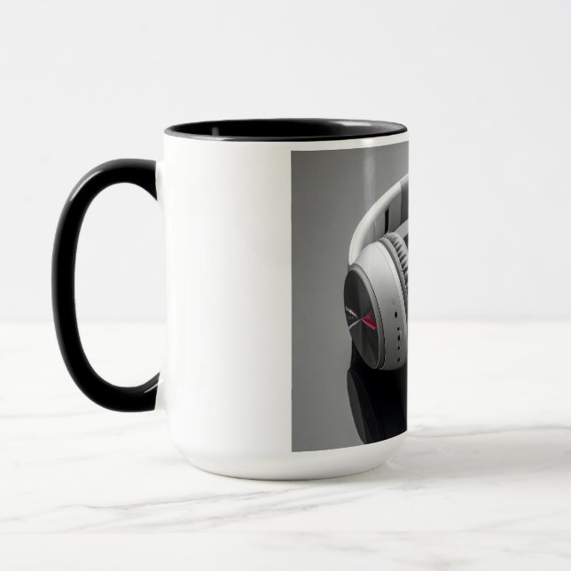 Taza white headphones (Izquierda)