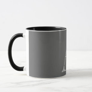 Taza White Letter A Mug – Minimal Monochrome Monogram 
