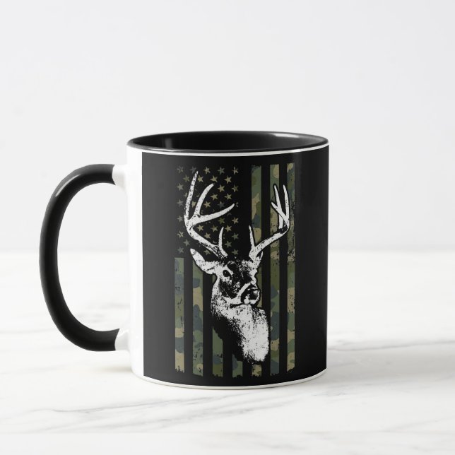 Taza Whitetail Buck Deer Hunting USA Camouflage (Izquierda)