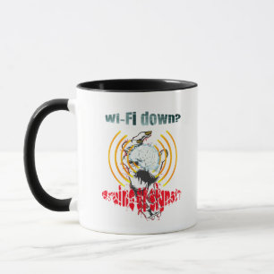 Taza ¿Wi-Fi caído? ¿Cerebros o señales? Apagado Wi-Fi