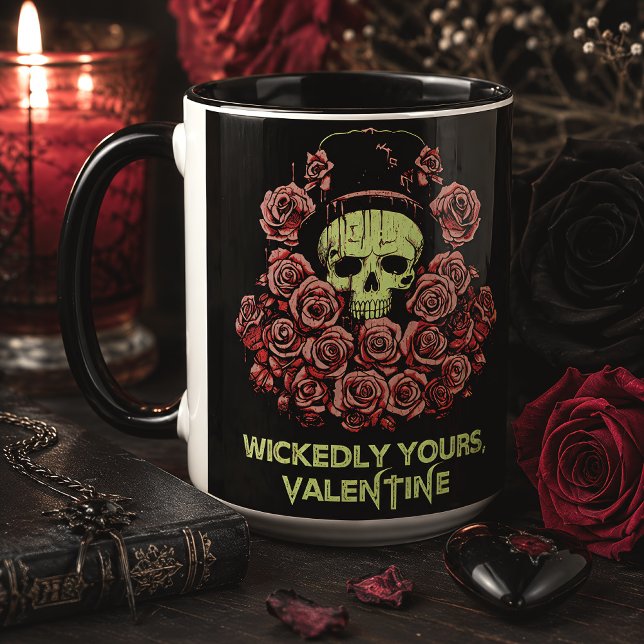 Taza Wickedly Yours Gótico Regalo de San Valentín Calav (Subido por el creador)