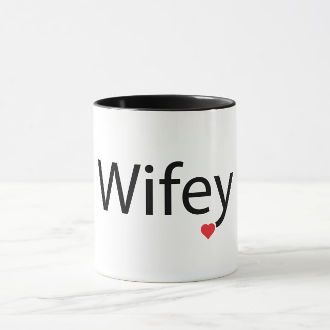 Taza Wifey - Mug Combo de 11 oz negro (Centro)