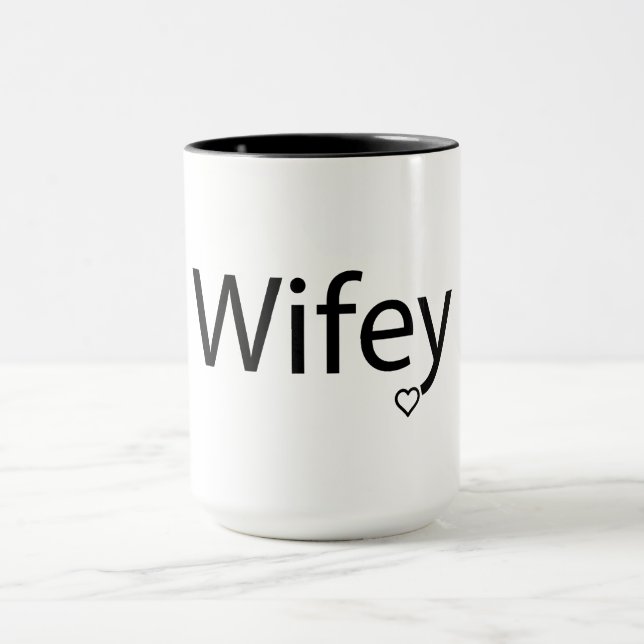Taza Wifey - Mug Combo de 15 oz negro (Centro)