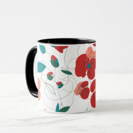 Taza Wildflower Wonderland | Patrón de flores estilizad