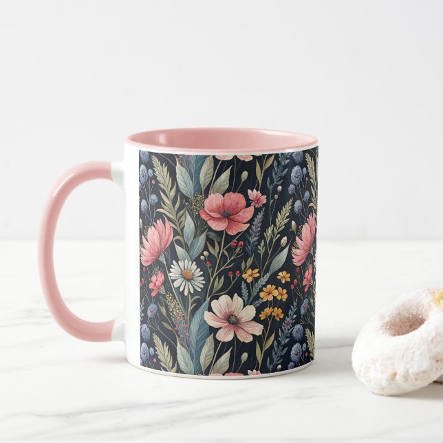 Taza Wildflowers Botanical Inspiration  (Con donut)