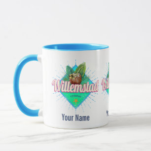 Taza Willemstad Curazao Vacaciones Vintage Caribe