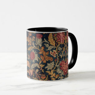 Taza William Morris cardo escocés floral vintage 