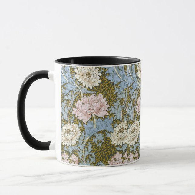 Taza William Morris Chrysanthemum Floral Pattern Folia (Izquierda)