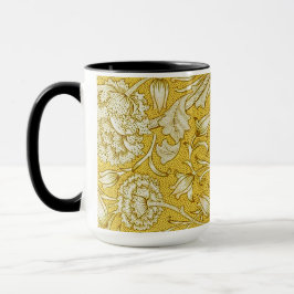 Taza William Morris Chrysanthemum Floral Pattern Foliag