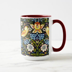 Taza William Morris: Diseño vintage de Strawberry Thie