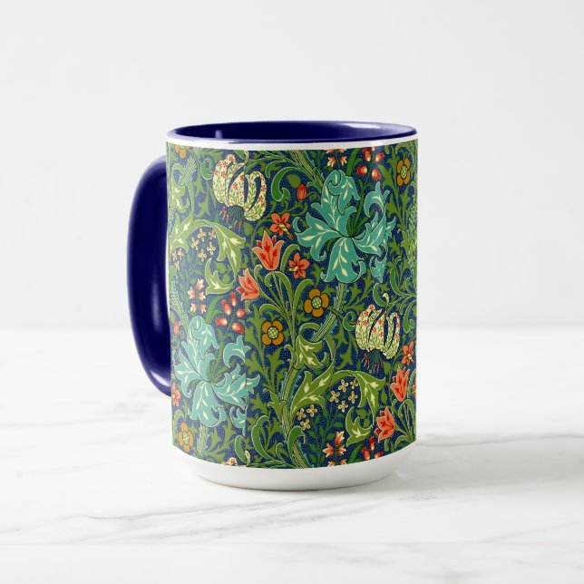 Taza William Morris Golden Lily Floral Pattern (Anverso izquierdo)