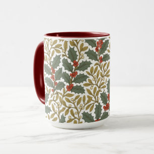 Taza William Morris inspiró a Holly y Mistletoe