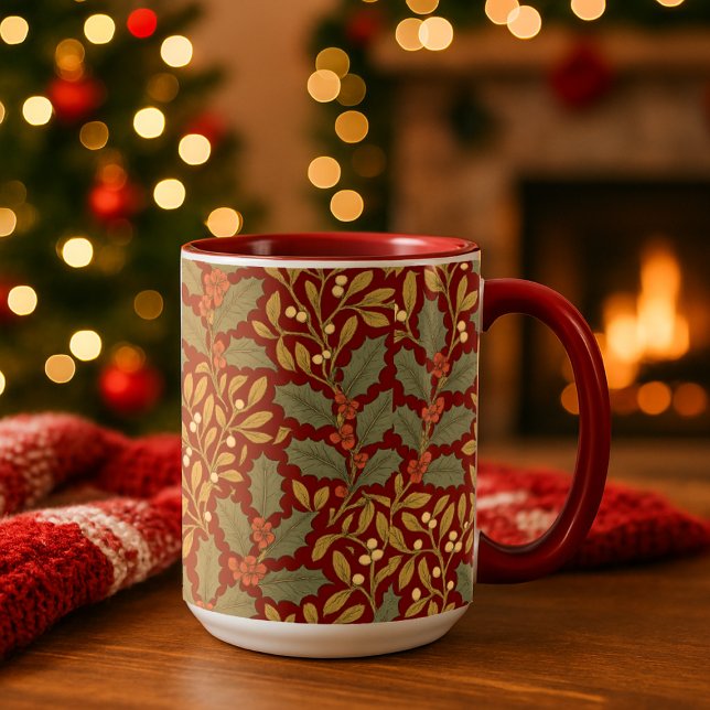 Taza William Morris inspiró a Holly y Mistletoe (Subido por el creador)
