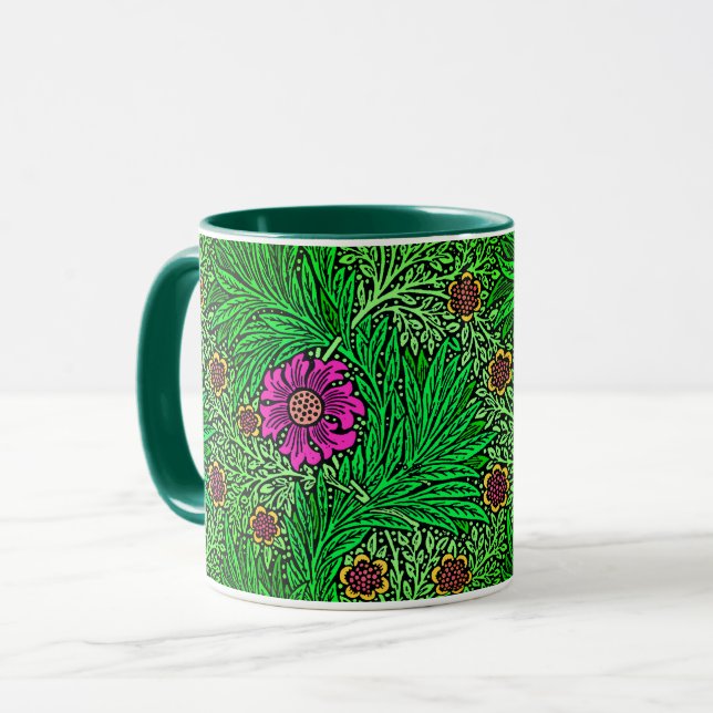 Taza William Morris Marigold, Emerald Green y Fuchsia (Anverso izquierdo)