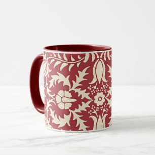 Taza William Morris, patrón floral vintage,