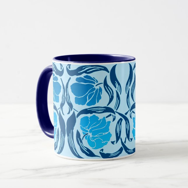 Taza William Morris Pimpernel, Denim & Light Blue (Anverso izquierdo)