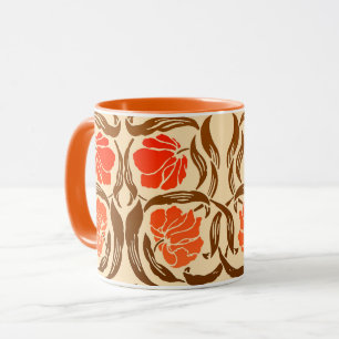 Taza William Morris Pimpernel, Rust Naranja y Brown