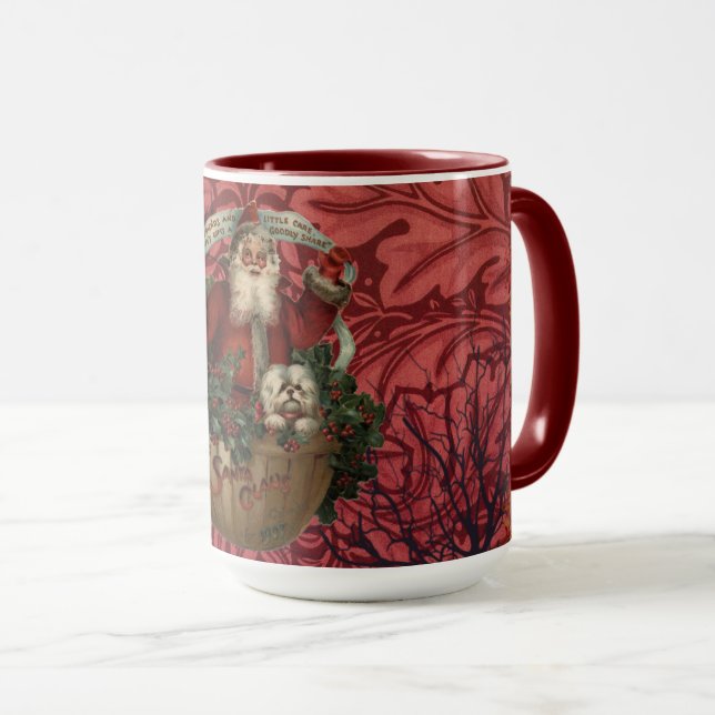 Taza William * Morris Santa Claus Tea de Borgoña (Anverso derecho)