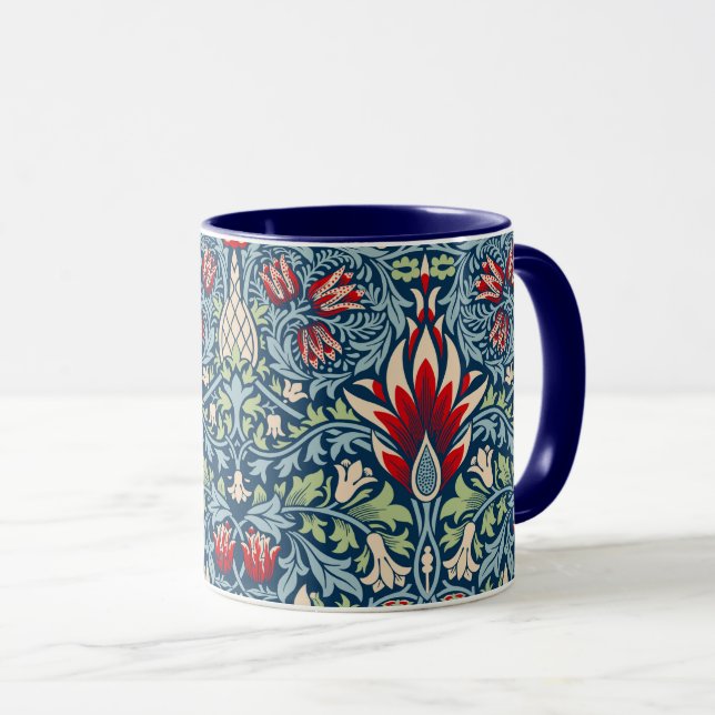 Taza William Morris Snakeshead Fritillary Floral Design (Anverso derecho)