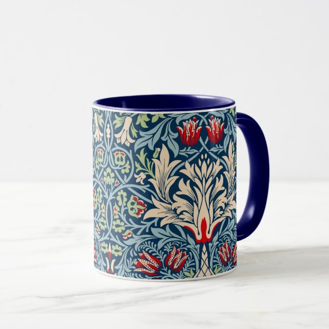 Taza William Morris Snakeshead Fritillary Floral Design (Anverso derecho)